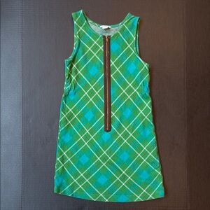Green Plaid Kids Dress